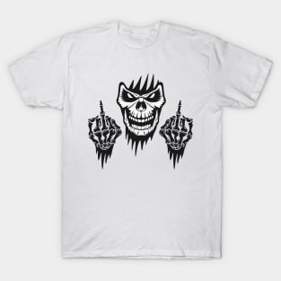 Middle Finger - Monkey Skull T-Shirt